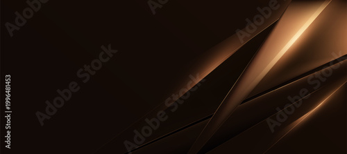 Abstract Luxury Black and Gold Geometric Background with Elegant Diagonal Shapes