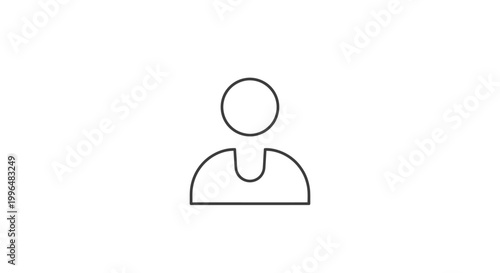 Simple outlined human icon representing a user profile or account symbol