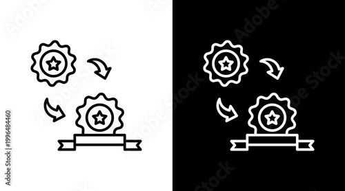 Rebrand Project Outline White Icon Set Design