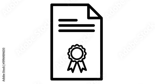 Formal certificate document with ribbon and seal design for awards and recognition.