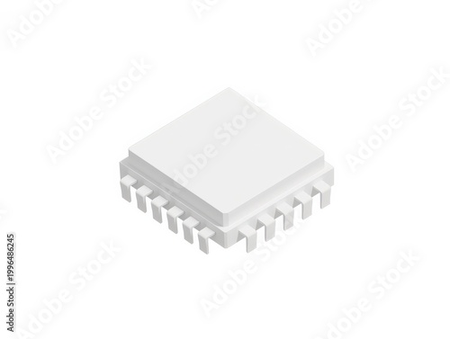 白い背景の電子部品チップ