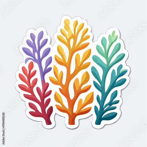 Colorful Abstract Coral Branches
