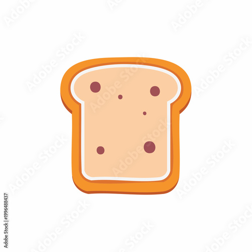 Simple illustration of a slice of bread