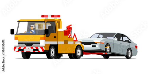 Tow truck+Car A