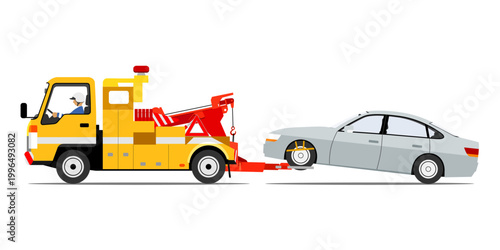 Tow truck+Car B