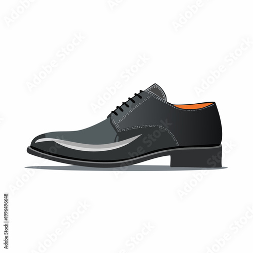 Classic Black Leather Oxford Dress Shoe