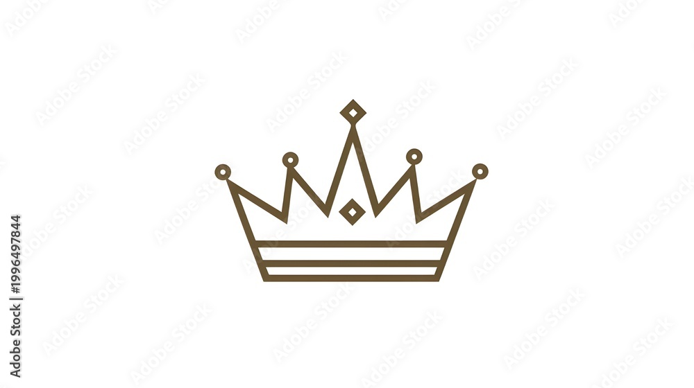 Fototapeta premium golden crown isolated on white