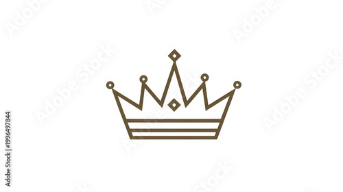 golden crown isolated on white