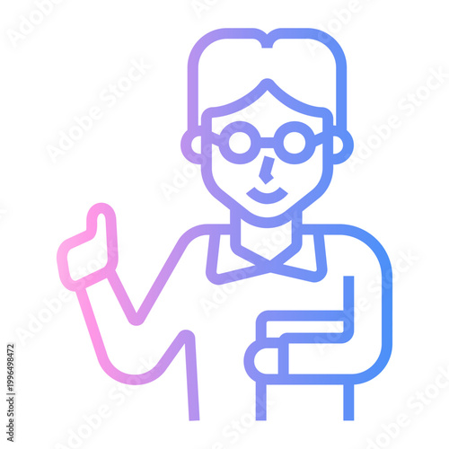 teacher Line Gradient Icon
