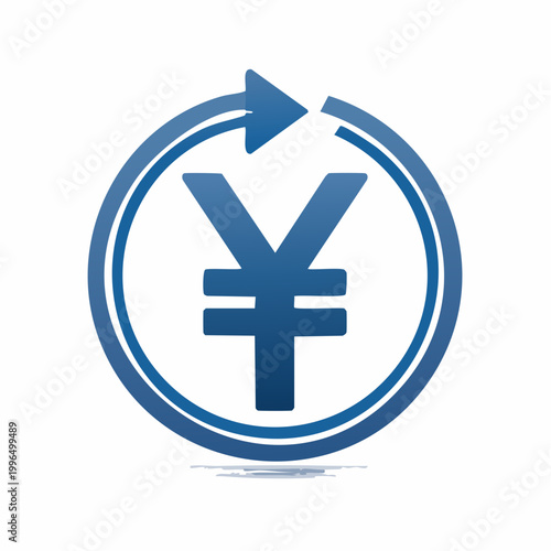 Yen Currency Symbol with Circular Arrow