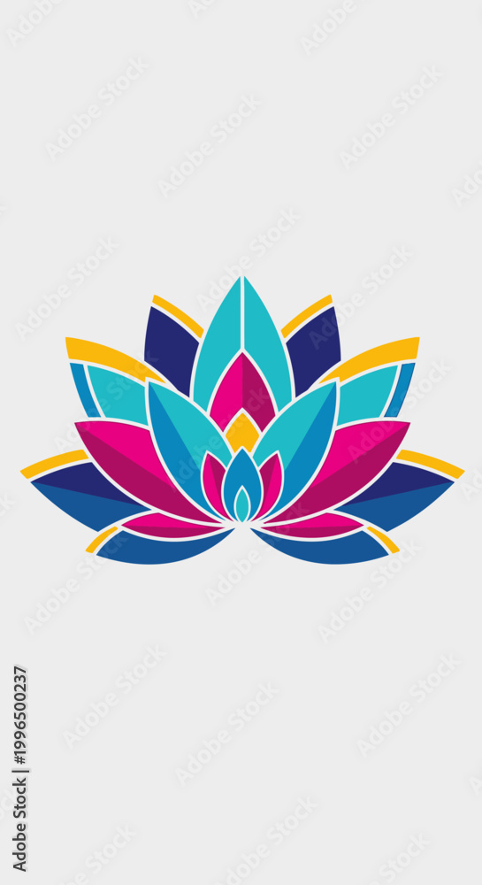 Obraz premium Colorful Lotus Flower Graphic Design Element.