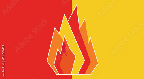 Flame Icon Fire Symbol Graphic.