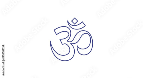 Om symbol in purple color.