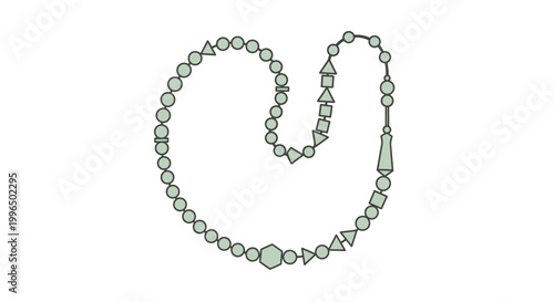 Silver and green gemstone chain necklace.