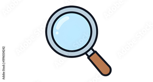 Tableau sur toile magnifying glass icon, search tool illustration, zoom lens graphic, inspect deta