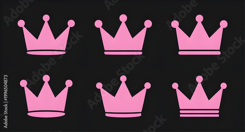 pink princess crown, royal tiara graphic, cute crown icon, decorative princess tiara, fairy tale crown, feminine royal design, queen crown illustration, elegant pink tiara, cartoon princess crown, gir