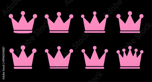 pink princess crown, royal tiara graphic, cute crown icon, decorative princess tiara, fairy tale crown, feminine royal design, queen crown illustration, elegant pink tiara, cartoon princess crown, gir