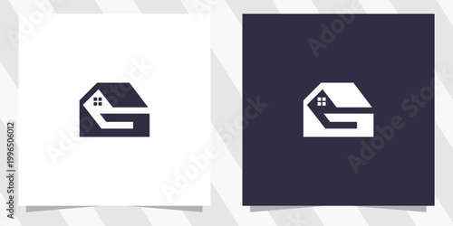 letter g with home logo design