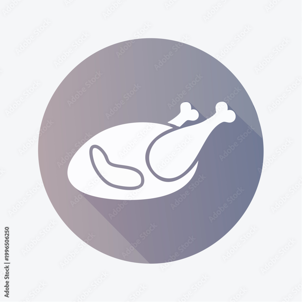 Fototapeta premium Roasted Chicken Icon