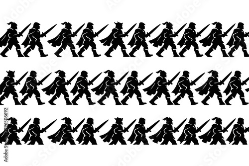 Silhouette vector design for of fighters