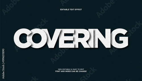 White Paper Cut and Layered Shadows Editable Text Effect on Dark Hexagon Background