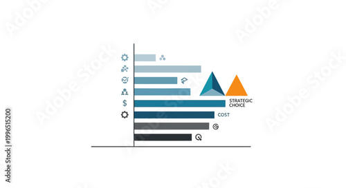 Colorful graph with bars and triangles.