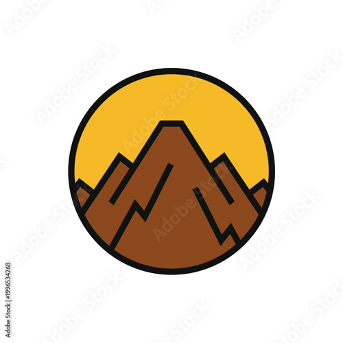 mountains peak logo design template vector illustration