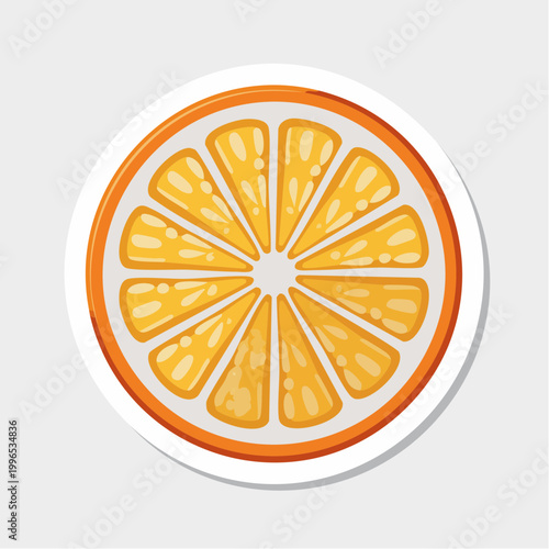 Stylized Orange Slice Icon