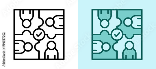 Team Collaboration whitegreen icon