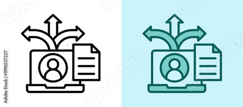 Information Sharing whitegreen icon