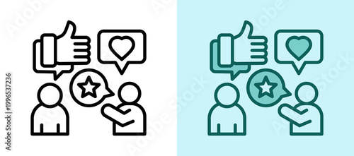 Social Engagement whitegreen icon