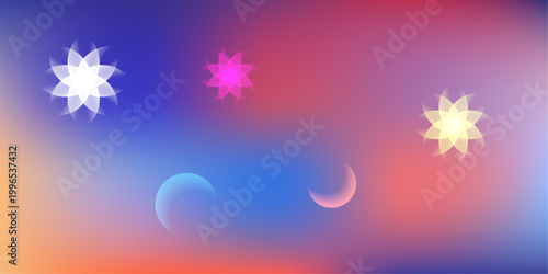 Vibrant abstract gradient background colorful blurs and light streaks for modern design