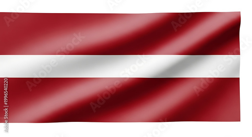Free Download Waving Latvian flag with white stripe on dark red background, national symbol - GFXLoad