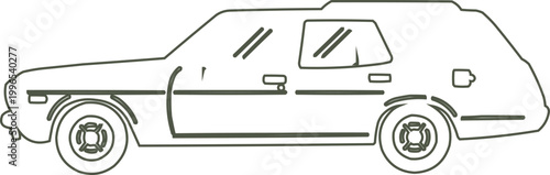 Station wagon car shows a classic side profile.