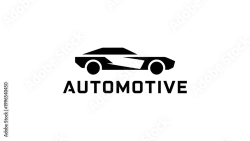 Modern car silhouette logo design with automotive text Vector