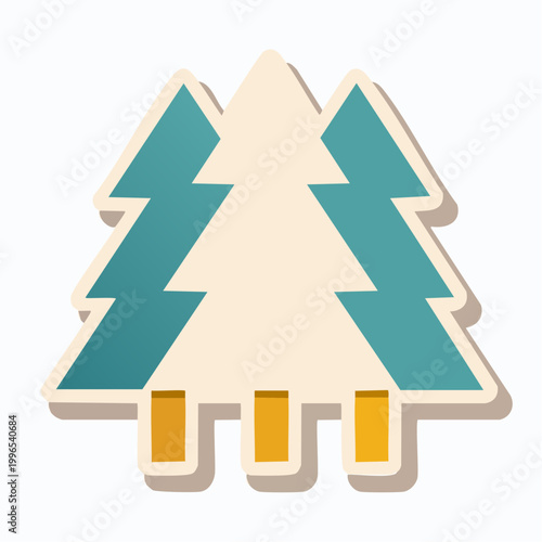 Stylized Christmas Trees Icon