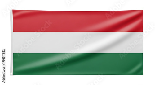 Hungarian flag waving, horizontal tricolor of red, white, and green stripes on white background Free Download Hungarian flag waving, horizontal tricolor of red, white, and green stripes on white background - GFXLoad