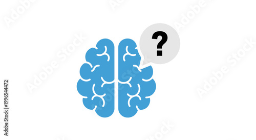 Brain with a question mark.