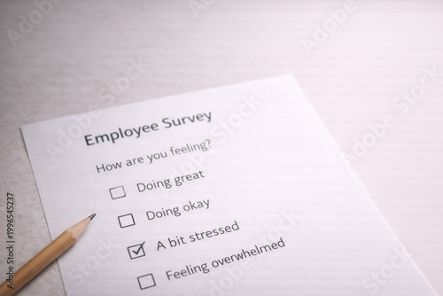 Workplace mental health employee survey stress