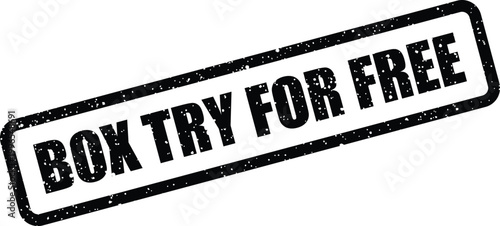 Cuadro en lienzo Grungy rubber stamp effect with the phrase box try for free perfect for promotio
