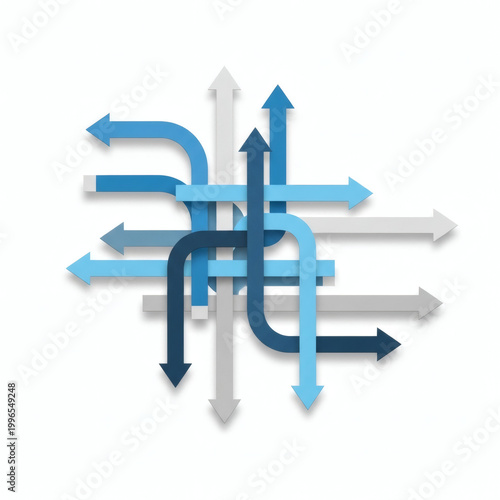 A collection of arrows pointing in different directions on a white background
