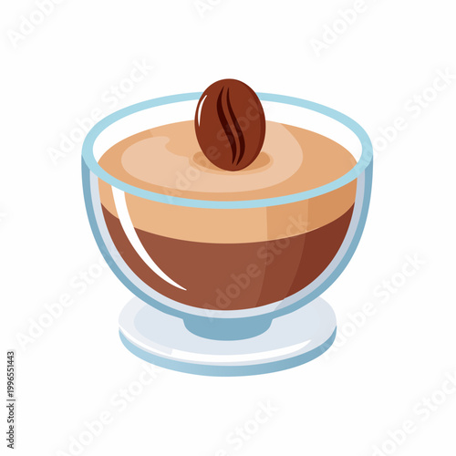 Dessert with coffee bean