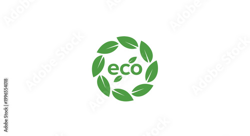 Fotografía Eco friendly leaf logo symbol.