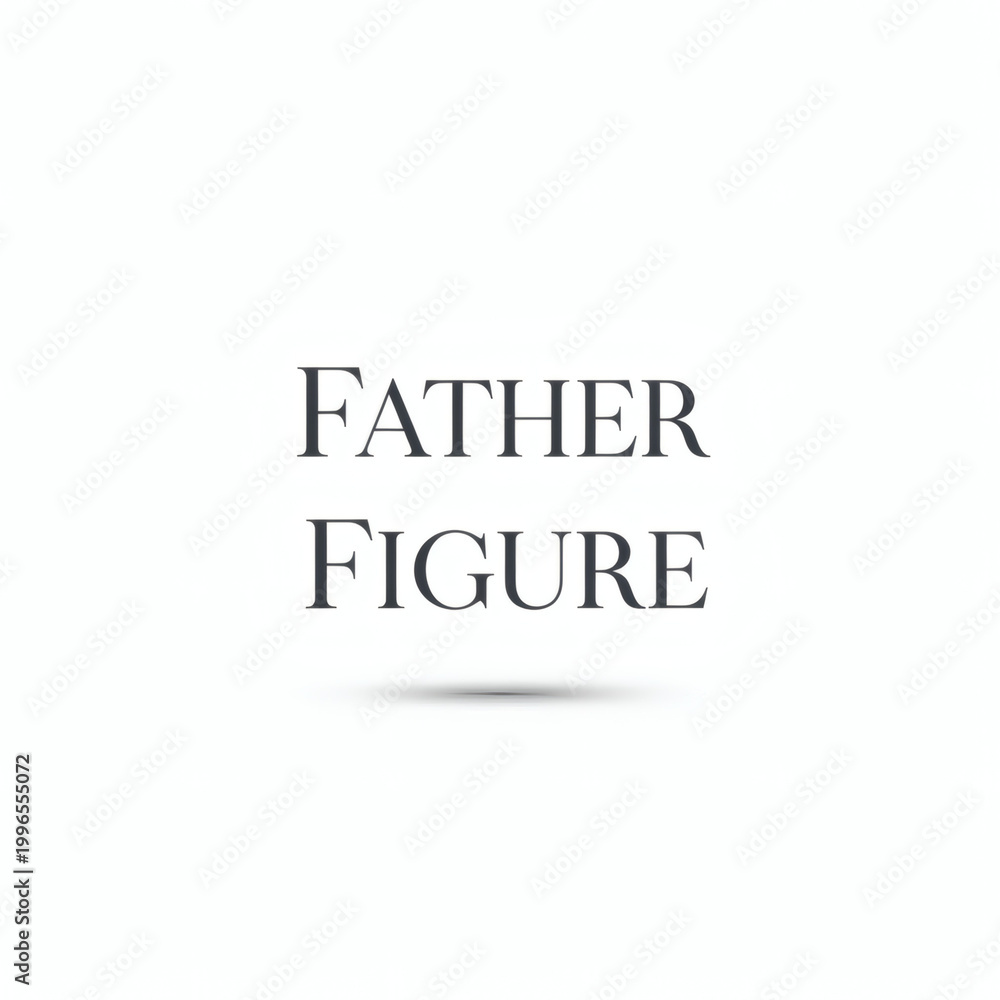 Fototapeta premium A strong father figure standing alone in a white background