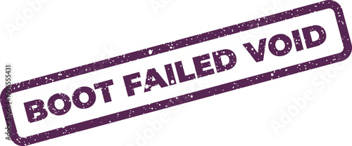 Foto Rectangular textured stamp showing a system notification indicating a boot failu