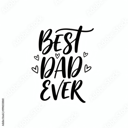 A heartwarming illustration of a loving message for a father