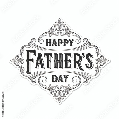 A Happy Father's Day greeting card with elegant design and text