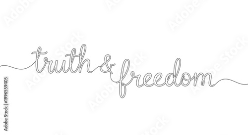 Metal wire words truth and freedom.