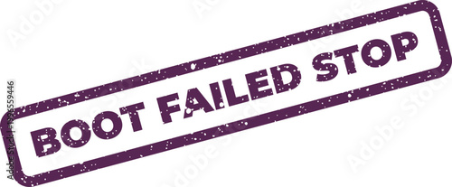 Fotografía Textured rectangular stamp indicating a critical system error for an unexpected
