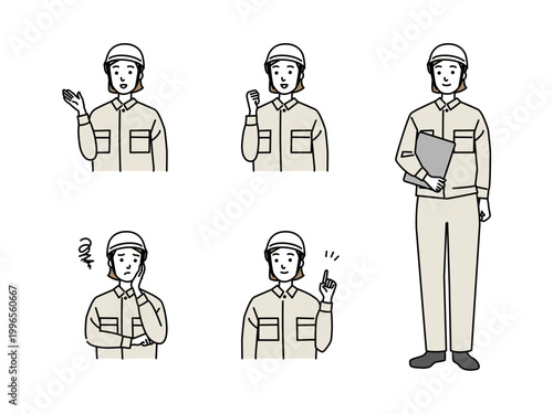 作業スタッフ　若い女性